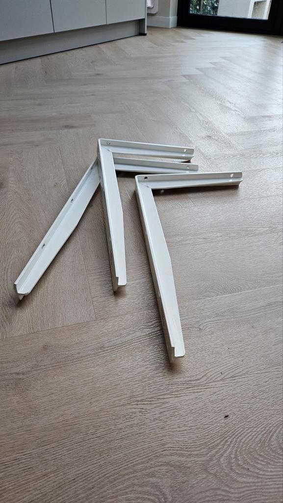 Witte plankdragers - set van 3 zware kwaliteit, Doe-het-zelf en Verbouw, Hang- en Sluitwerk, Zo goed als nieuw, Overige typen