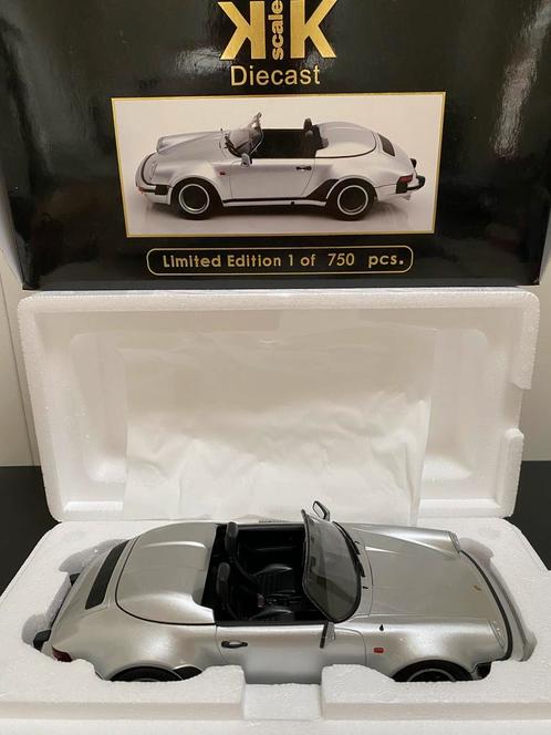 KK Scale Porsche 911 Speedster 1/18 zilver OVP, Hobby en Vrije tijd, Modelauto's | 1:18, Zo goed als nieuw, Auto, Overige merken