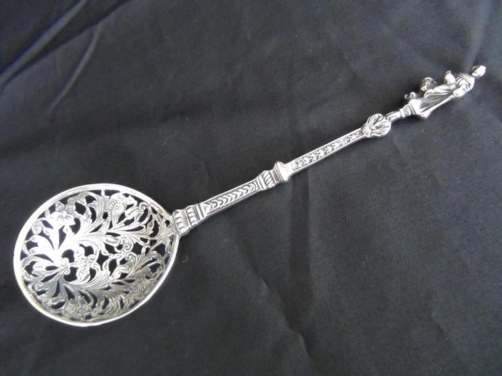 Antiek zilver L80  1906-1953 Apostel Natfruitlepel NL keur, Antiek en Kunst, Antiek | Goud en Zilver, Zilver, Ophalen of Verzenden