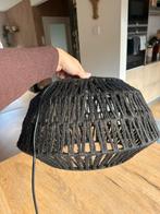 Woood Kace zwart jute ø45 cm hanglamp, 25 tot 50 cm, Zwart, Rond, Ophalen of Verzenden