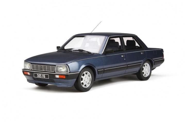 Peugeot 505 V6 Blue Delft 1987 1:18 Otto Models OT687, Hobby en Vrije tijd, Modelauto's | 1:18, Nieuw, Auto, OttOMobile, Ophalen of Verzenden