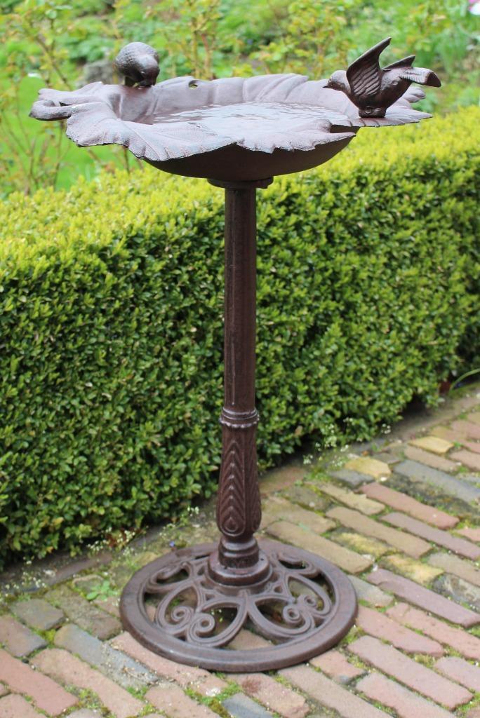 Vogelbad, Vogelschaal Blad, Gietijzer, Blikvanger, Tuin en Terras, Vogelhuisjes en Vogelbaden, Nieuw, Ophalen of Verzenden