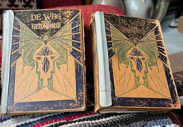 2 Antieke Boeken “ De weg naar gezondheid “ 1927 beschikbaar voor biedingen