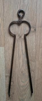 Oude gietijzeren kacheltang, Antiek en Kunst, Antiek | Gereedschap en Instrumenten, Ophalen of Verzenden