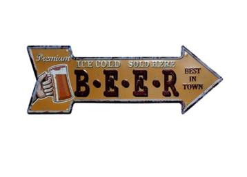 Beer Pijl Metalen Bord Plaat Vintage Bier Mancave Bar Pub beschikbaar voor biedingen