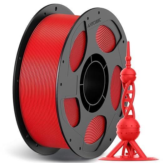 Anycubic PLA Filament Red, 1,75mm / 1000g herbruikbare spoel, Computers en Software, 3D-printerbenodigheden, Nieuw, Ophalen of Verzenden