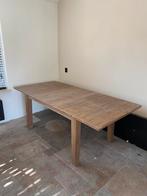 Houten verstelbare tafel, Ophalen, Gebruikt, 100 tot 150 cm, 200 cm of meer