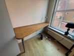 Corner Wooden Desk with Metal Legs – Sturdy & Space-Saving, Huis en Inrichting, Bureaus, Ophalen, Gebruikt, Bureau