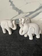 Kalkstenen olifanten 3 stuks, Ophalen of Verzenden, Zo goed als nieuw