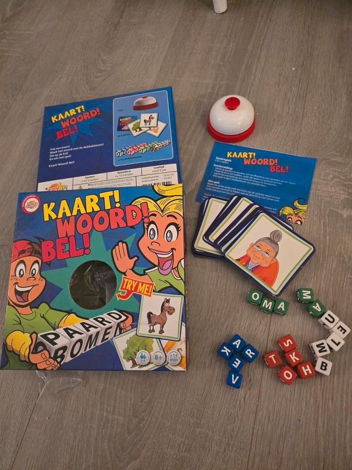 Kaart, Woord, Bel - Taalspel voor Beginners nieuwstaat, Hobby en Vrije tijd, Gezelschapsspellen | Overige, Ophalen of Verzenden