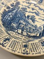 1987 Kalenderbord God Bless Our House Blauw-Wit UK Ironstone, Antiek en Kunst, Antiek | Servies los, Ophalen of Verzenden