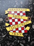 Emaille Brabants Bont Toertocht 1957 badge voor Uw Oldtimer, Ophalen of Verzenden, Gebruikt, Reclamebord
