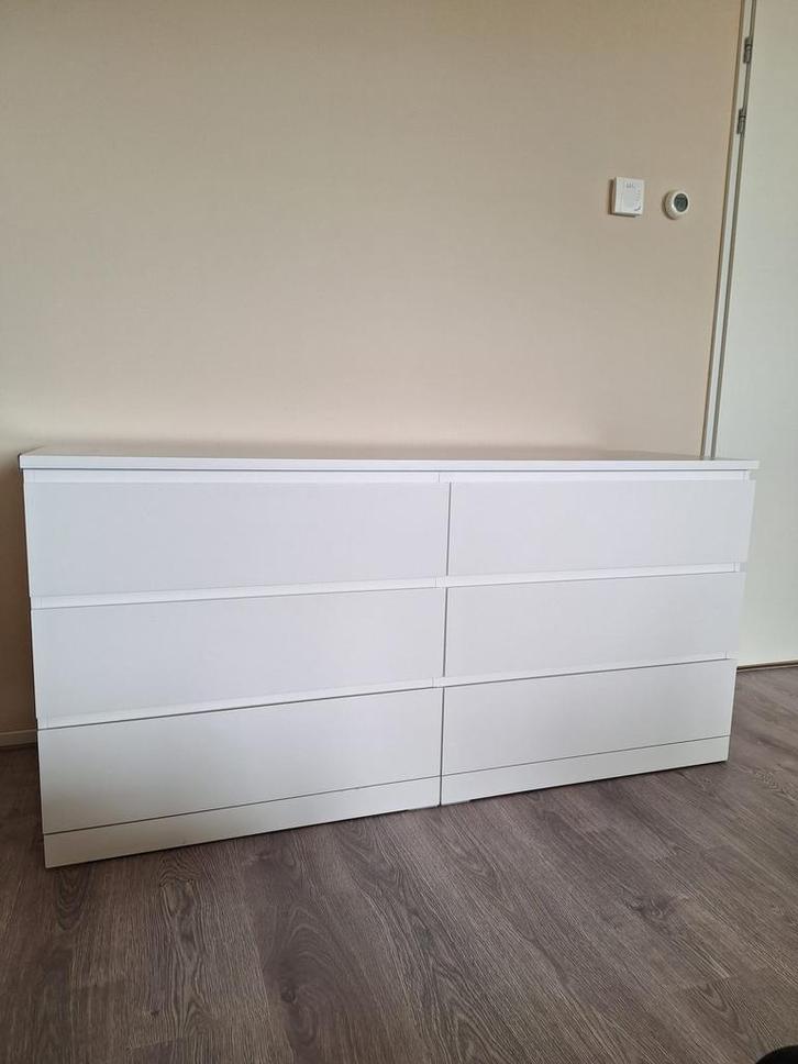 Ladekast wit, Malm IKEA, Huis en Inrichting, Kasten | Ladekasten, Gebruikt, Minder dan 100 cm, 150 tot 200 cm, 25 tot 50 cm, Overige houtsoorten