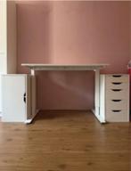 Ikea ergnomisch bureau + stoel + ladekastjes, Ophalen, In hoogte verstelbaar, Zo goed als nieuw, Stabureau