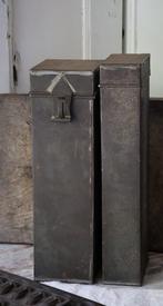 Set 2 oude voorraad blikken, Verzamelen, Blikken, Ophalen of Verzenden, Gebruikt, Overige