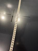 dikke 925 zilveren ketting 50,5 cm lang 10mm breed 141 gram, Gebruikt, Cuba, Zilver, Ophalen of Verzenden