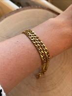 Finaste Gouden Schakelarmband, Ophalen of Verzenden, Nieuw, Goud, Staal