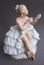Om 1965-1970 WALLENDORF Ballerina met Spiegel Poederspons, Antiek en Kunst, Antiek | Porselein, Ophalen of Verzenden