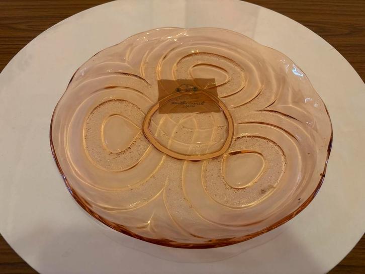 Art deco persglas schaal., Antiek en Kunst, Antiek | Glas en Kristal, Ophalen