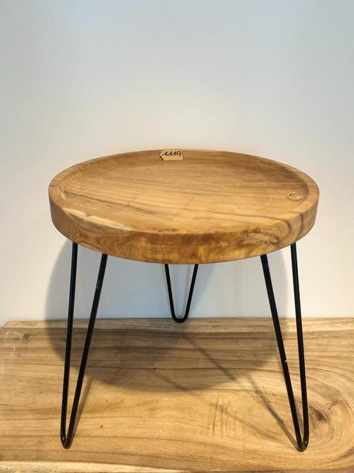 Suar en Teak bijzettafels, Huis en Inrichting, Tafels | Bijzettafels, Nieuw, Overige vormen, 45 tot 60 cm, Minder dan 55 cm, Hout