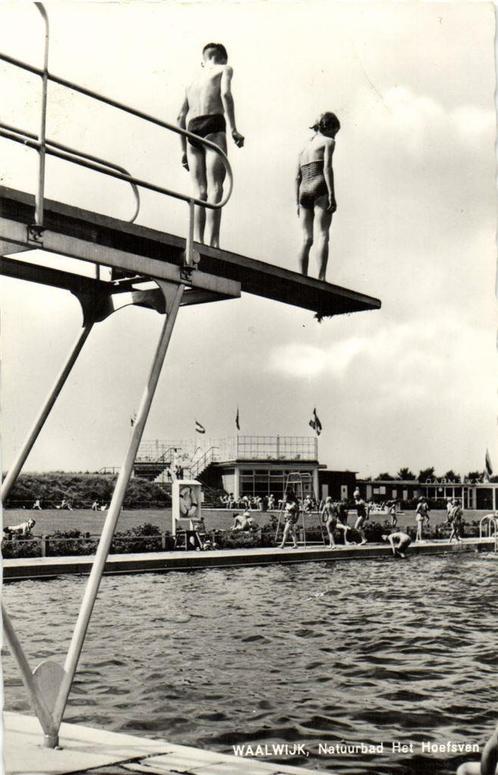 Waalwijk, Natuurbad Het Hoefsven - duikplank - ongelopen, Verzamelen, Ansichtkaarten | Nederland, Ongelopen, Friesland, 1920 tot 1940