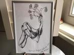 Pentekening Rob van Trier,bloemenschilderij,moderne kunst,, Antiek en Kunst, Ophalen