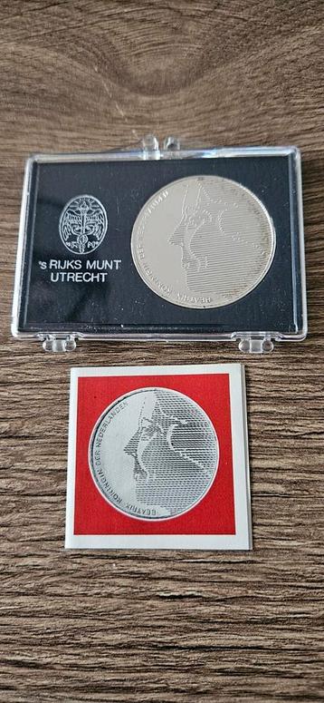 Zilveren 50 gulden 1984 FDC Willem van oranje  beschikbaar voor biedingen