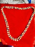 Dubbele lange ketting, Sieraden, Tassen en Uiterlijk, Kettingen, Ophalen of Verzenden, Gebruikt, Beige, Kunststof