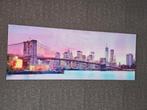 Schilderij op glasplaat Brooklyn Bridge Skyline, Ophalen