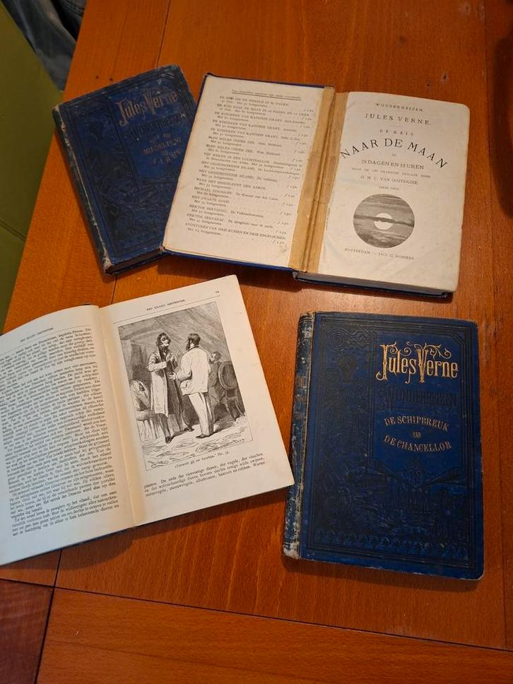 Jules Verne Wonderreizen, oude uitgaven, Antiek en Kunst, Antiek | Boeken en Bijbels, Ophalen of Verzenden