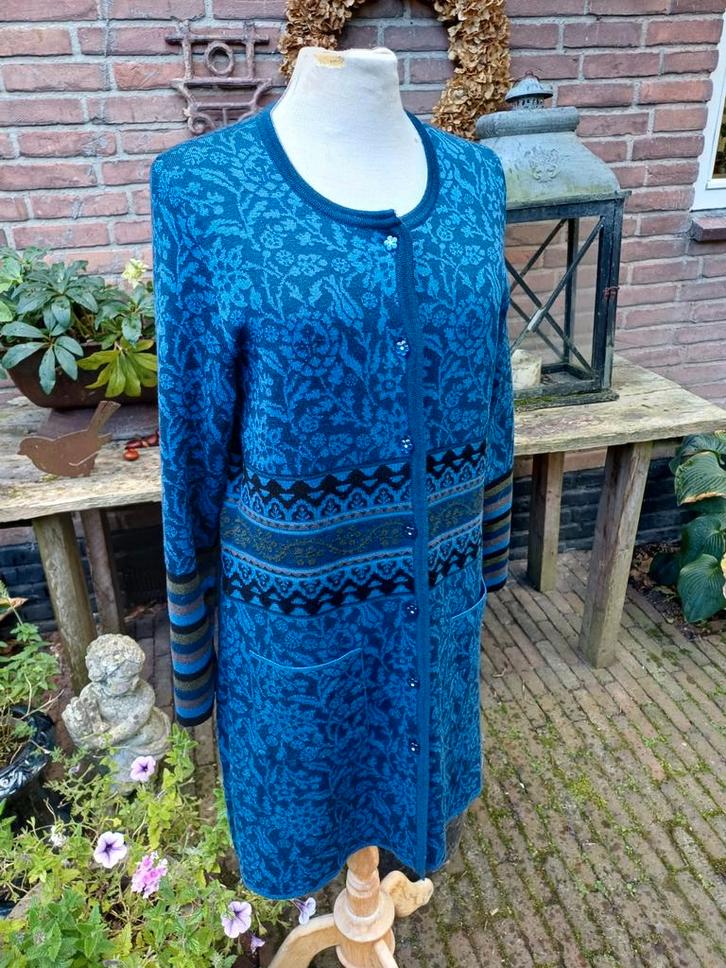 Oleana Vest Wol Zijde - Prachtig Design 38 M folklore noors, Kleding | Dames, Truien en Vesten, Zo goed als nieuw, Maat 38/40 (M)