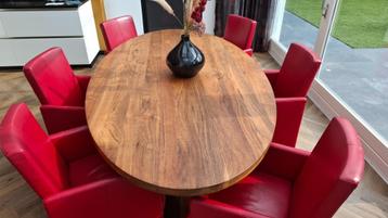 Eetkamerstoelen 6 stuks leer  beschikbaar voor biedingen