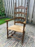 Schommelstoel met rotan zitting, Huis en Inrichting, Stoelen, Ophalen, Riet of Rotan, Gebruikt, Bruin