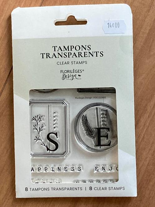 Florileges design stempel set etiquettes florales 2, Hobby en Vrije tijd, Stempelen, Zo goed als nieuw, Ophalen of Verzenden