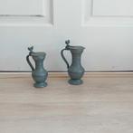 Tinnen eikeltjeskan 11cm en 12cm hoog antiek vintage, Antiek en Kunst, Antiek | Tin, Ophalen of Verzenden