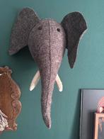 Loods 5 Vilten Dierenkop Olifant Wanddecoratie, Ophalen, Gebruikt