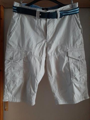 Heren Cargo short met riem - 100% katoen beschikbaar voor biedingen