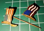 US WWII Flag Pins, Verzenden, Landmacht, Amerika, Embleem of Badge