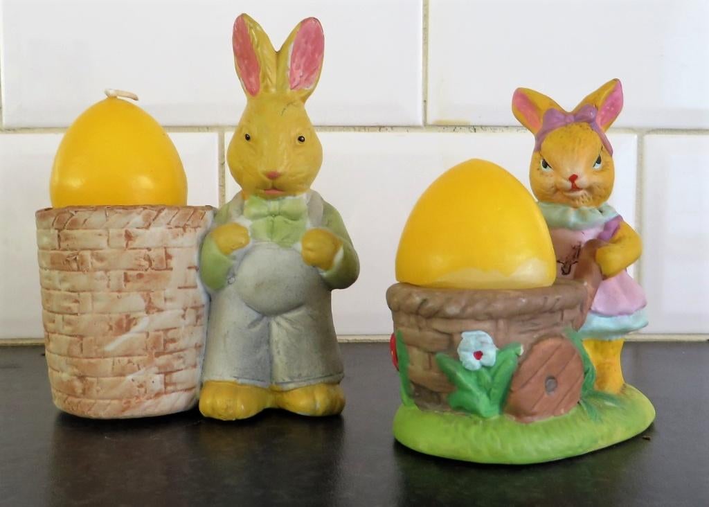 2x Paashaas Beeldje, Verzamelen, Ophalen of Verzenden, Zo goed als nieuw, Dier