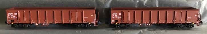 Hobbytrain 2 goederenwagons Eanos-X 052 van DB  (nieuw), Hobby en Vrije tijd, Modeltreinen | N-Spoor, Nieuw, Wagon, Gelijkstroom