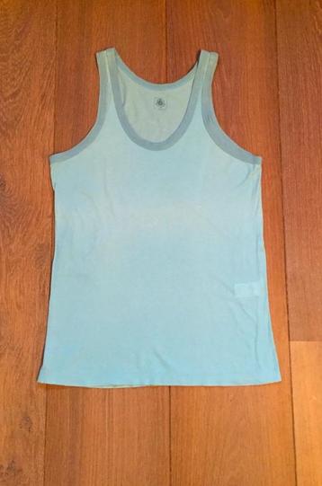 ZGAN: Petit Bateau blauw halter topje/T-shirtje; mt small beschikbaar voor biedingen