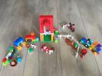 Duplo paardenstal, tractor, hond en kat met hok, eendjes, Duplo, Gebruikt, Ophalen of Verzenden