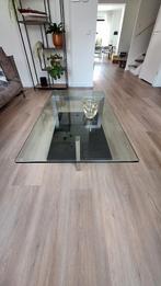 Salontafel Turijn, GT design, geb rvs, glas en graniet, Ophalen, Gebruikt, 100 tot 150 cm, 50 tot 100 cm