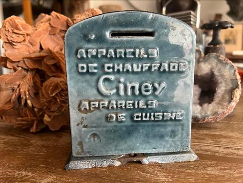 CINEY GEËMAILLEERDE SPAARPOT, Verzamelen, Merken en Reclamevoorwerpen, Gebruikt, Ophalen of Verzenden