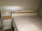 Bed met elektrisch verstelbare lattenbodem, Ophalen, Wit, Tweepersoons, 180 cm