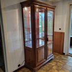 Kersenhouten vitrinekast, Huis en Inrichting, Kasten | Vitrinekasten, Ophalen, 100 tot 150 cm, 200 cm of meer, 25 tot 50 cm