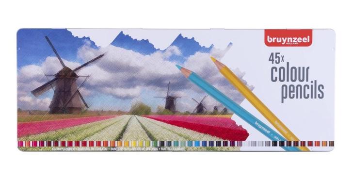 Bruynzeel blik met 45 kleurpotloden, Hobby en Vrije tijd, Tekenen, Nieuw, Potlood of Stift, Ophalen of Verzenden