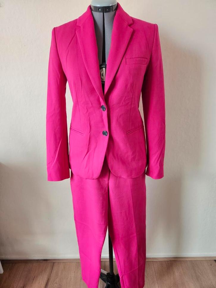 Roze pak French Connection katoen maat 38, Kleding | Dames, Jasjes, Kostuums en Pakken, Zo goed als nieuw, Kostuum of Pak, Maat 38/40 (M)