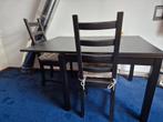 Bjursta Ikea uitschuifbare tafel met stoelen, Huis en Inrichting, Tafels | Eettafels, Ophalen, Zo goed als nieuw, Rechthoekig