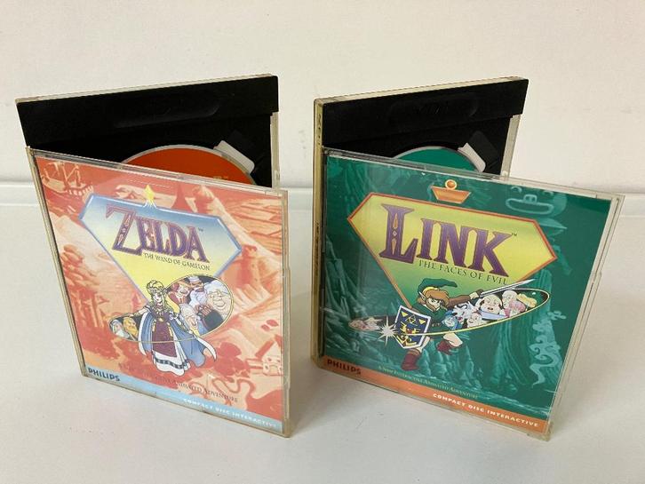 PHILIPS CD I CDI ZELDA Wand of Gamelon + LINK Faces of Evil, Spelcomputers en Games, Games | Overige, Zo goed als nieuw, Avontuur en Actie